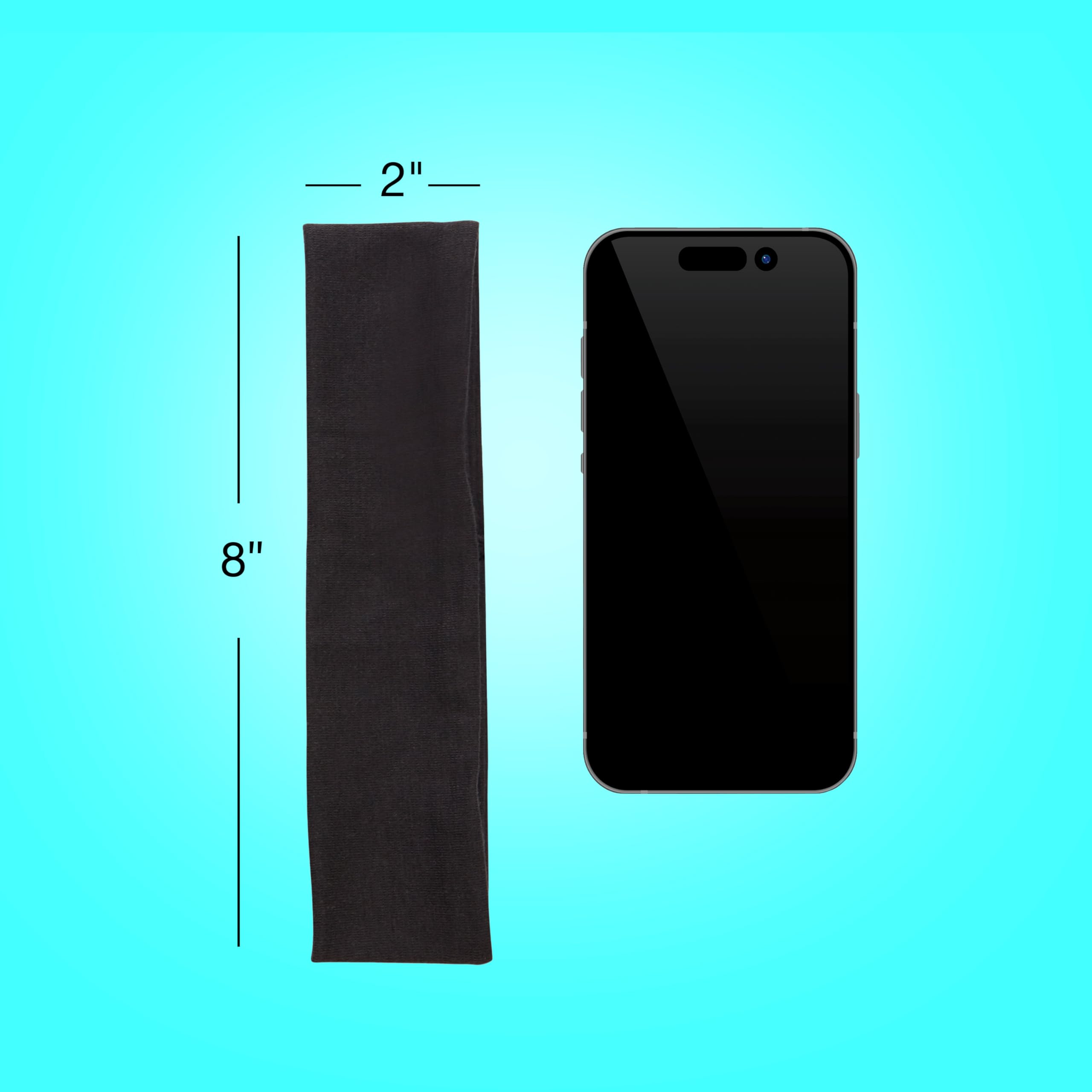 Scunci Effortless Beauty Basic Interlock Headwraps, Black, 5 Count, 4.6 Pound